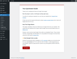 Page screenshot: Appearance &rarr; Google Fonts