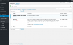 Page screenshot: Plugins &lsaquo; Test site &mdash; WordPress