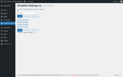 Page screenshot: Disabled Settings