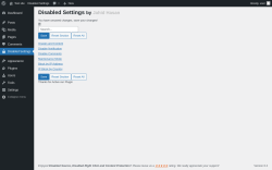 Page screenshot: Disabled Settings