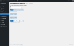 Page screenshot: Disabled Settings