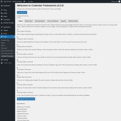 Page screenshot: Tools &rarr; Codestar Framework