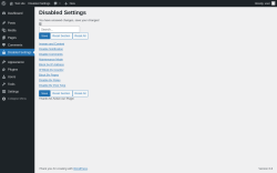 Page screenshot: Disabled Settings