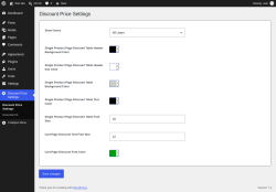 Page screenshot: Discount Price Settings