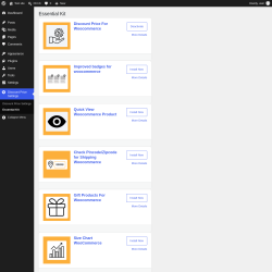 Page screenshot: Discount Price Settings &rarr; Essential Kit
