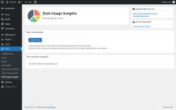 Page screenshot: Tools → Disk Usage Insights