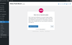 Page screenshot: Meta Field Block ‹ Test site — WordPress