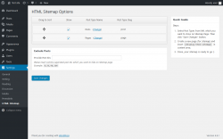 Page screenshot: Settings &rarr; HTML Sitemap