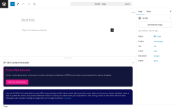 Page screenshot: Add New Page ‹ Test site — WordPress