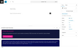 Page screenshot: Add Post ‹ Test site — WordPress