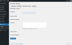 Page screenshot: DK PDF → PDF Header & Footer