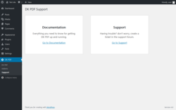 Page screenshot: DK PDF → Support