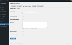 Page screenshot: DK PDF → PDF Header & Footer