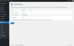 Page screenshot: Settings &rarr; Cookie Notice