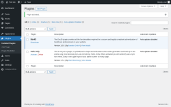 Page screenshot: Plugins &lsaquo; Test site &mdash; WordPress