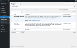 Page screenshot: Plugins &lsaquo; Test site &mdash; WordPress