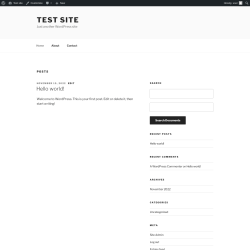 Page screenshot: Test site – Just another WordPress site
