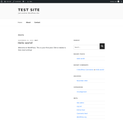 Page screenshot: Test site &ndash; Just another WordPress site