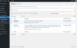 Page screenshot: Plugins ‹ Test site — WordPress