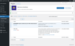 Page screenshot: Plugins ‹ Test site — WordPress