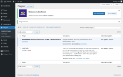 Page screenshot: Plugins ‹ Test site — WordPress