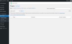 Page screenshot: Plugins ‹ Test site — WordPress