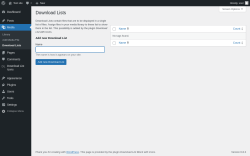 Page screenshot: Media → Download Lists