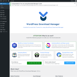 Page screenshot: Welcome ‹ Test site — WordPress