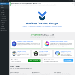 Page screenshot: Welcome ‹ Test site — WordPress