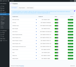 Page screenshot: Downloads → Templates