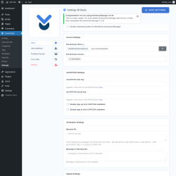 Page screenshot: Downloads &rarr; Settings