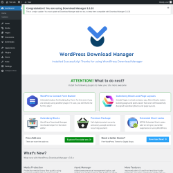 Page screenshot: Welcome &lsaquo; Test site &mdash; WordPress