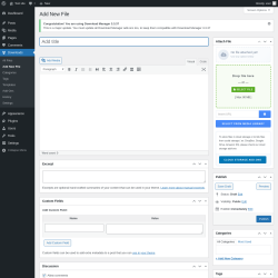 Page screenshot: Downloads &rarr; Add New File