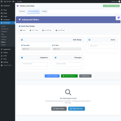 Page screenshot: Downloads &rarr; History