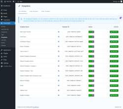 Page screenshot: Downloads &rarr; Templates