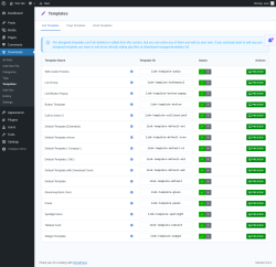 Page screenshot: Downloads &rarr; Templates