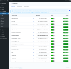 Page screenshot: Downloads &rarr; Templates