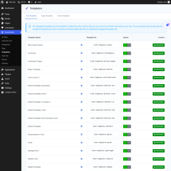 Page screenshot: Downloads &rarr; Templates