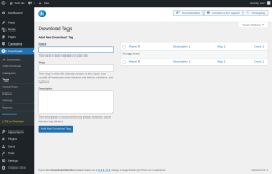 Page screenshot: Downloads → Tags
