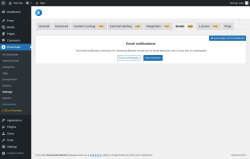 Page screenshot: Downloads → Settings → Emails PAID