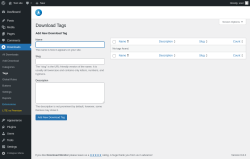 Page screenshot: Downloads → Tags