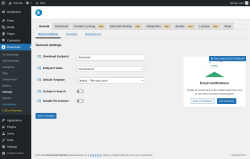 Page screenshot: Downloads → Settings