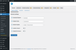 Page screenshot: Downloads &rarr; Settings