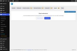 Page screenshot: Downloads &rarr; Settings &rarr; Emails PAID