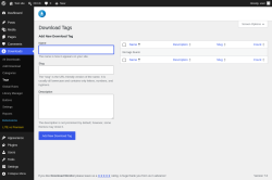 Page screenshot: Downloads &rarr; Tags