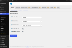 Page screenshot: Downloads &rarr; Settings