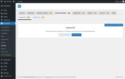 Page screenshot: Downloads → Settings → External Hosting PAID