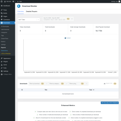 Page screenshot: Downloads → Reports