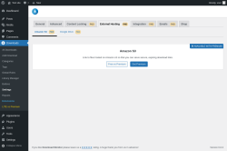 Page screenshot: Downloads → Settings → External Hosting PAID