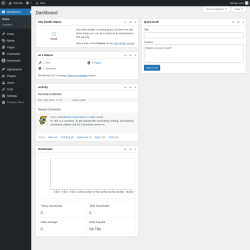 Page screenshot: Dashboard ‹ Test site — WordPress